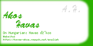 akos havas business card
